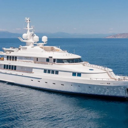 side view of the yacht