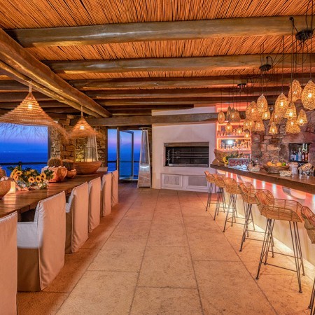 dining area at night