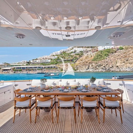 white knight yacht table