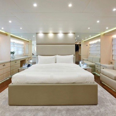 double cabin of White Knight superyacht