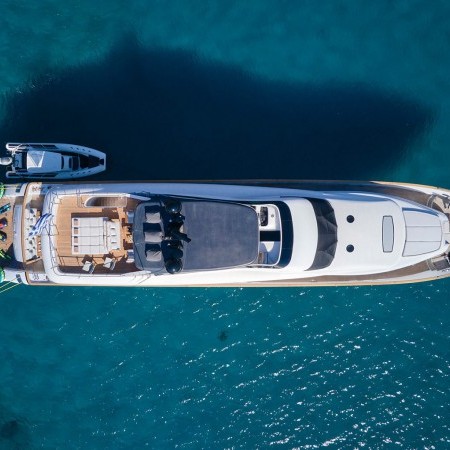 White Knight Yacht aerial view