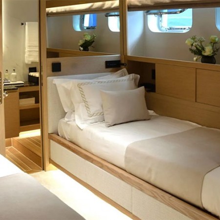 twin cabin of Xiphias yacht