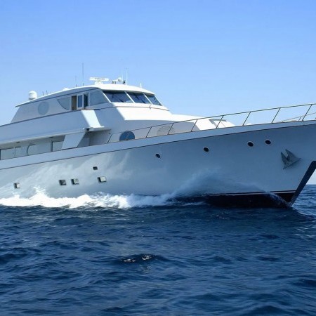 front view of Xiphias yacht