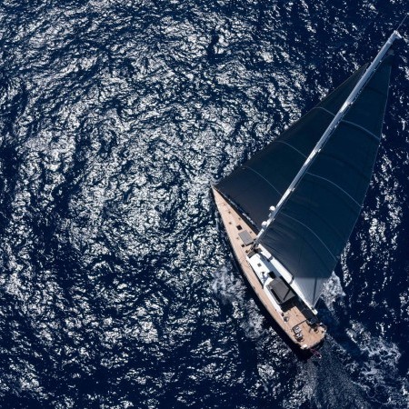 aerial view of YCH2 yacht