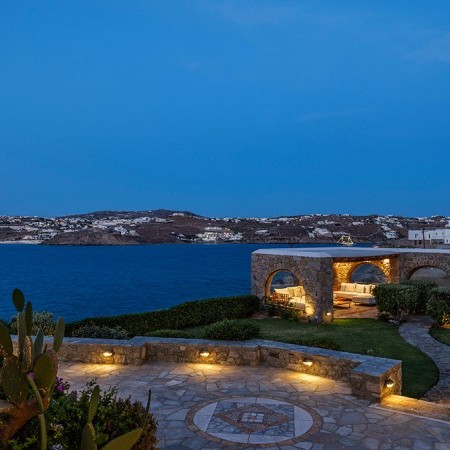 exterior of Zenya Villa in Mykonos