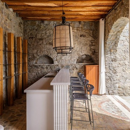 outdoor bar at Zenya Villa in Mykonos