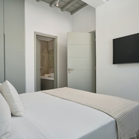 double bedroom at villa Palatine, Mykonos