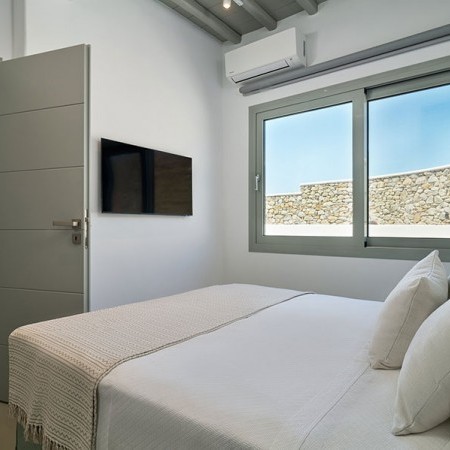 double bedroom at villa Palatine, Mykonos