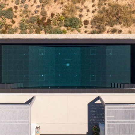 aerial view of the pool