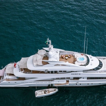 aerial view of Daisy D yacht