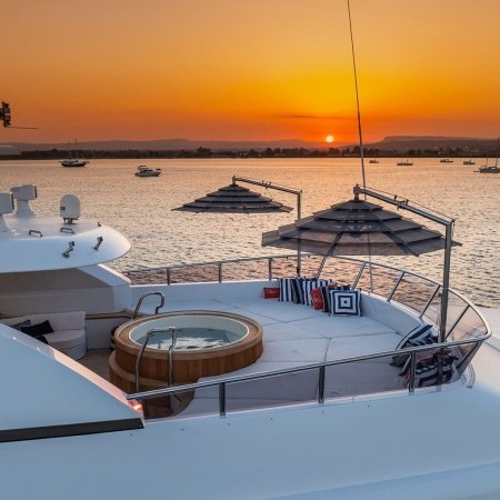 sunset view from maximilian mmiv yacht