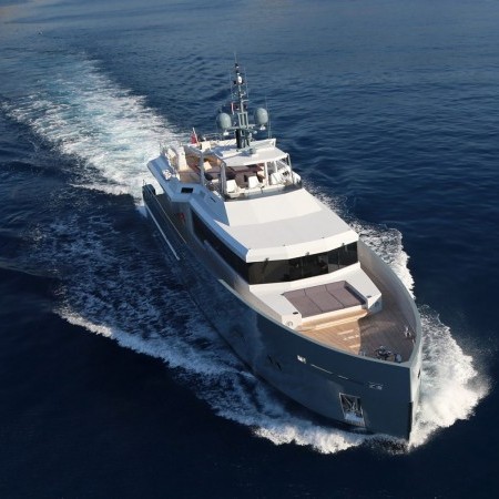 aerial view of Only Now superyacht