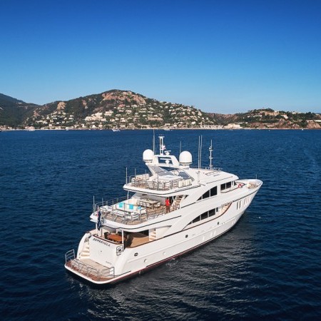 Sea Shell yacht aerial view