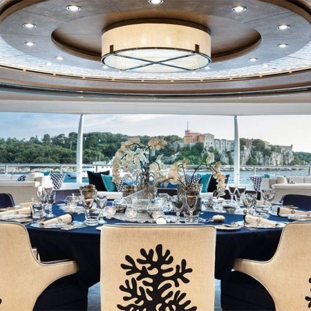 Starburst IV yacht  dining area