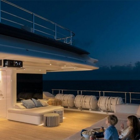 Starburst IV superyacht at night