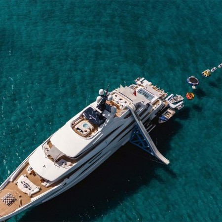 aerial view of Starburst IV superyacht