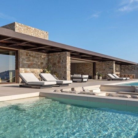 pool area of Adagio Villa in Mykonos