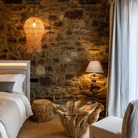double bedroom at villa Matisse Mykonos