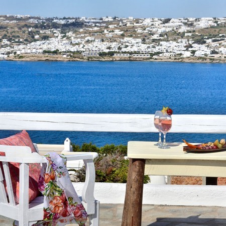 sea view and view to Mykonos Town