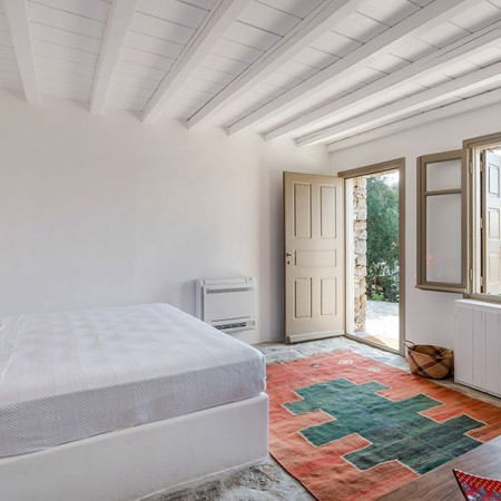double bedroom at villa Selene Mykonos