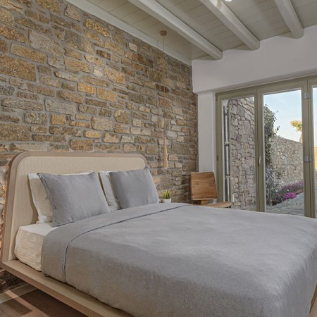 double bedroom at villa Agape Mykonos