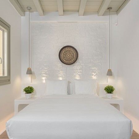 double bedroom at villa Agape Mykonos