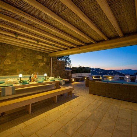 outdoor lounging area