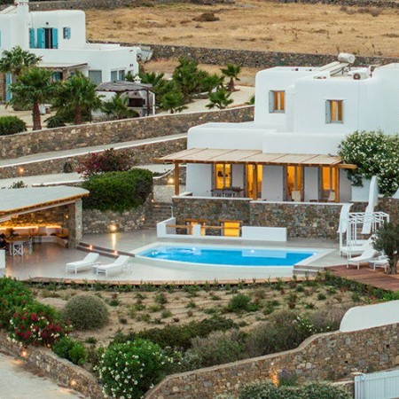 aerial view of Mykonos Villa Linton