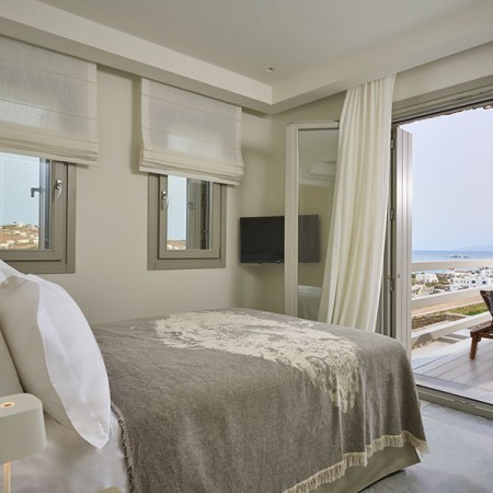 double bedroom at Mykonos Villa Norma