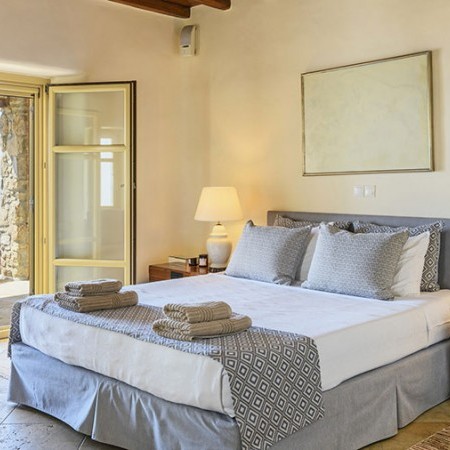 double bedroom at villa Zogia Mykonos