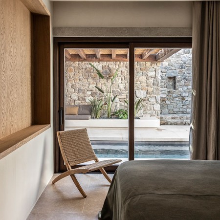 villa for rent near Psarou beach Mykonos