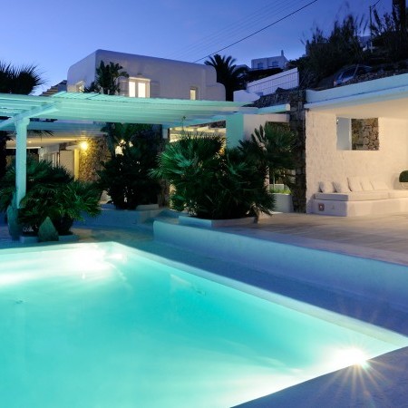Mykonos Luxury Villa Magia at night