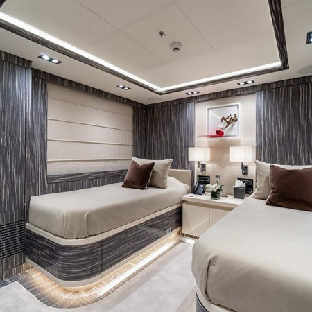 twin cabin at O'Mathilde superyacht