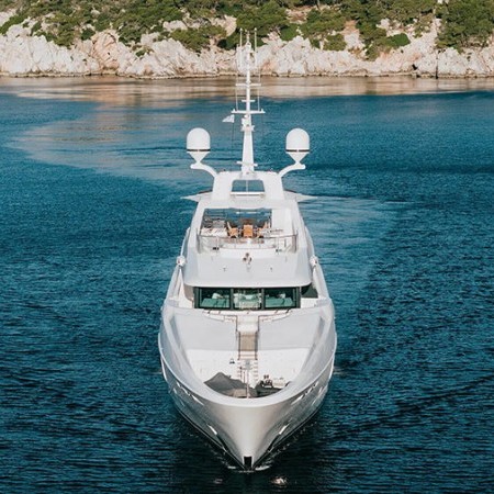 aerial view of O'Mathilde yacht