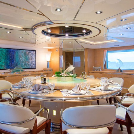o Natalia yacht indoor living
