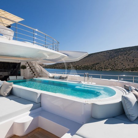 pool on luxurious interior of O'pari Yacht yacht