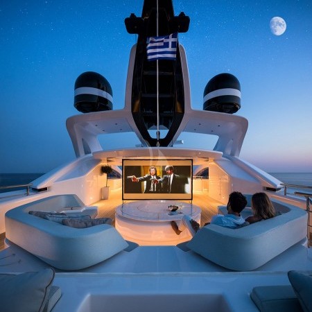 the boat at night