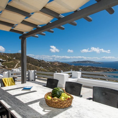 sea view from outdoor dining area