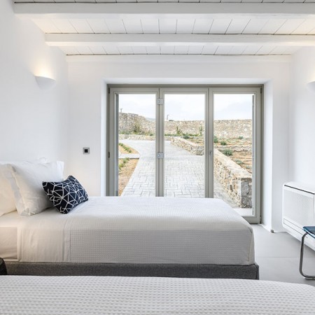double bedroom at villa Asmara I Mykonos