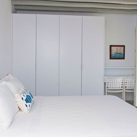 double bedroom at villa Hymn Mykonos
