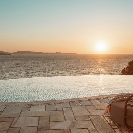 villa with breathtaking sunset view