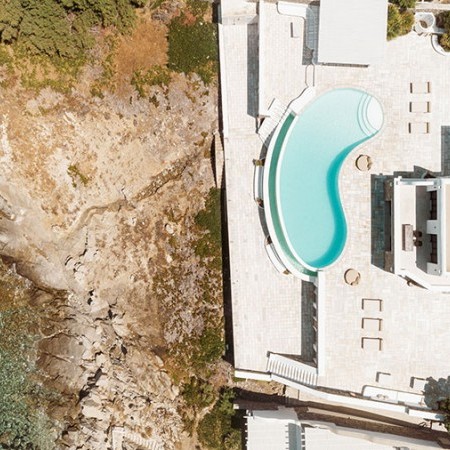 aerial view of villa Serenade in Mykonos