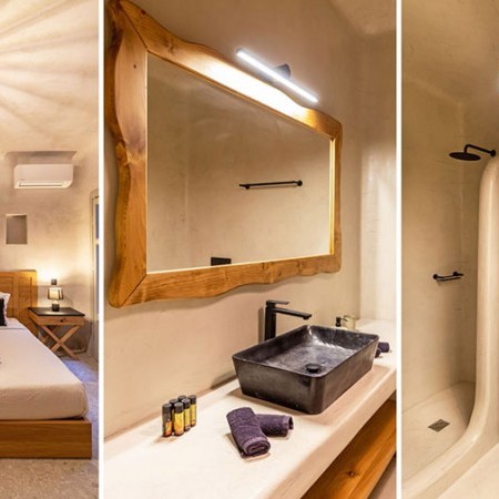 double bedroom at villa Sole Mykonos