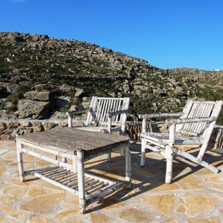 mykonos villa outdoor lounge