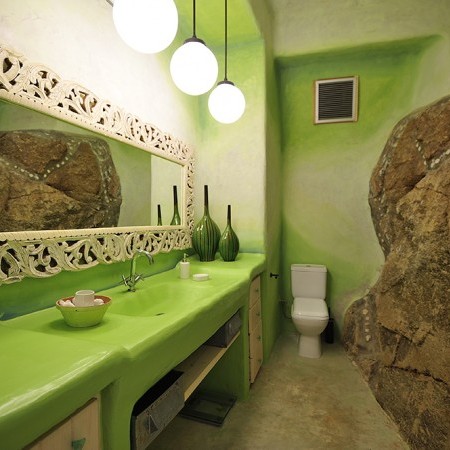 green bathroom