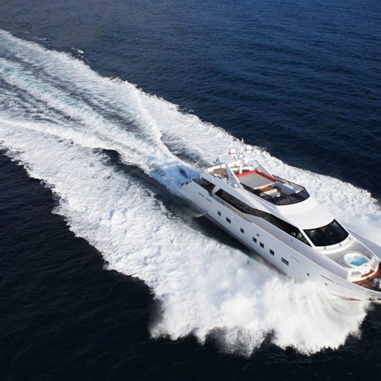 Aurora Tecnomar motor yacht charter