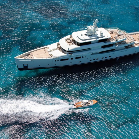 aerial shot of Nautilus Yacht charter