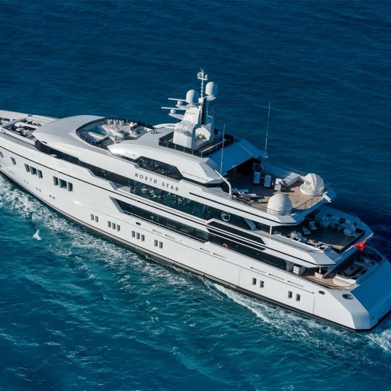 North Star yacht aerial view