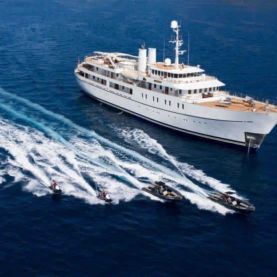 Sherakhan yacht aerial view