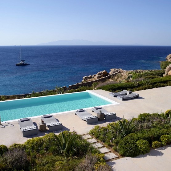 top view of villa Aegli 1 in Mykonos